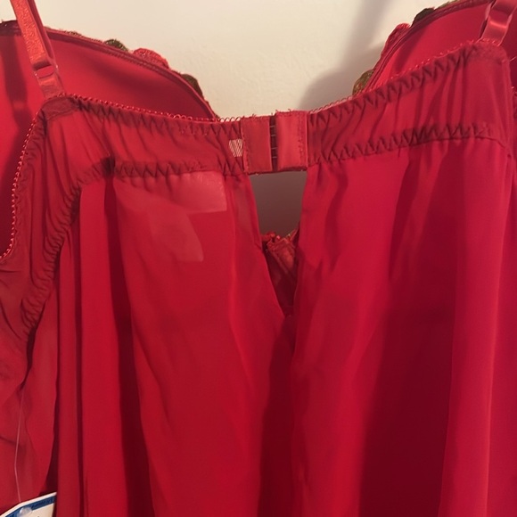 NWT 2 Piece Morgan Taylor Red Rose Babydoll - Picture 7 of 7
